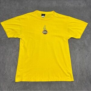 VTG 90's NO FEAR Shirt Mens Medium Yellow Flames Double Dragon Graphic Oversized